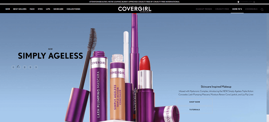 situs web covergirl