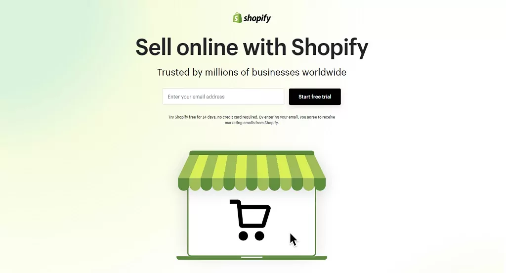 Shopify przykład kreatora witryn