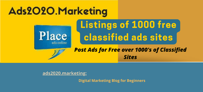 Listings of 1000 free classified ads sites 660x300