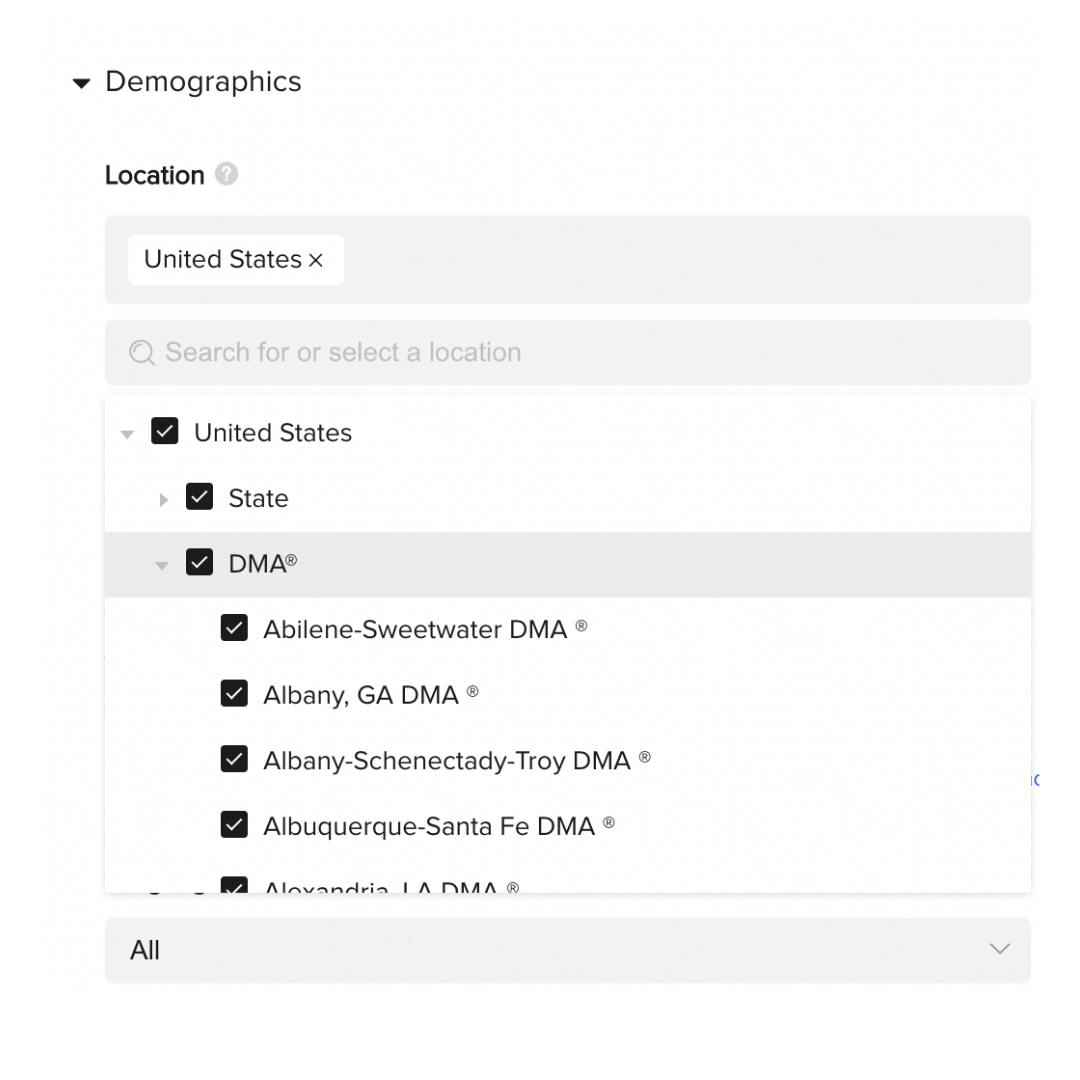 TikTok 上的 DMA 地理定位指南：人口統計位置 DMA