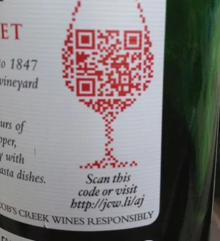 QR code verre de vin