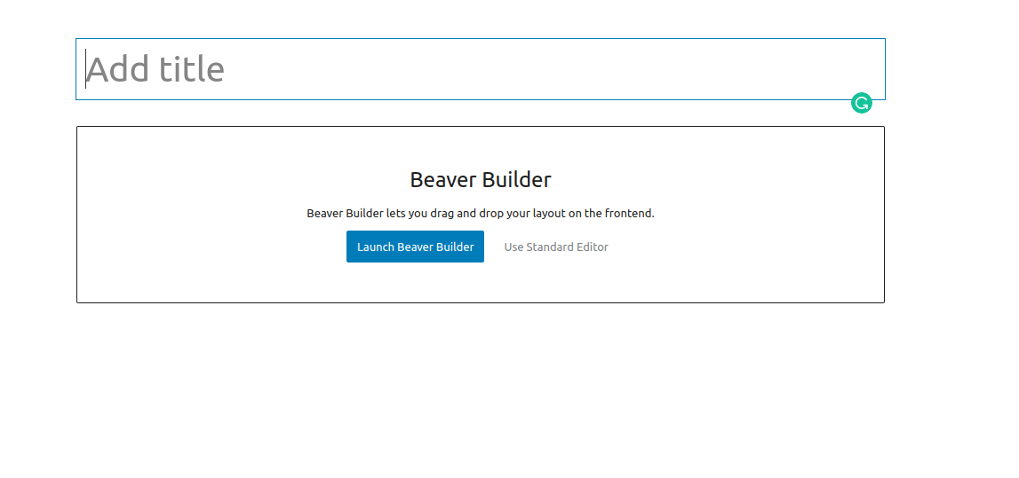 Beaver Builder を使用したランディング ページ