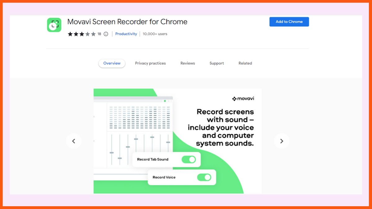 Movavi Screen Recorder - 最高の画面録画 Chrome 拡張機能