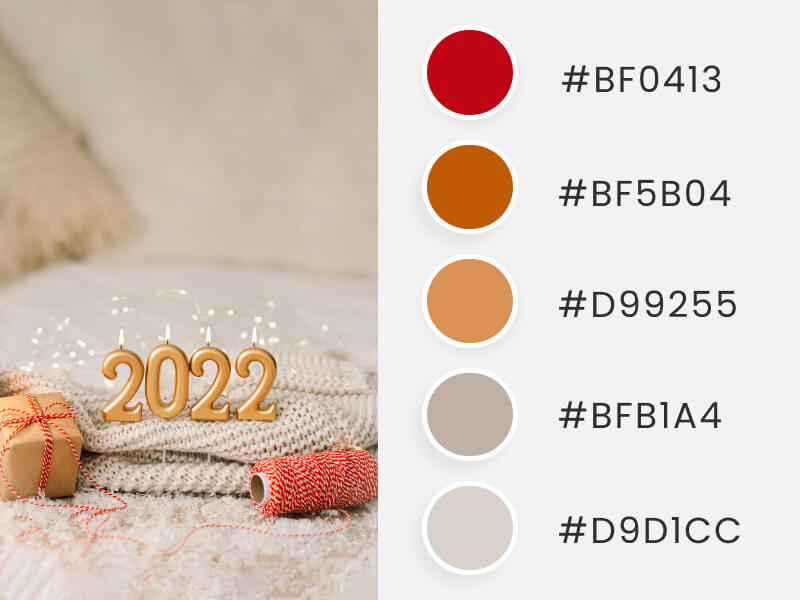 Palettes de couleurs d'hiver - un joli fond 2022