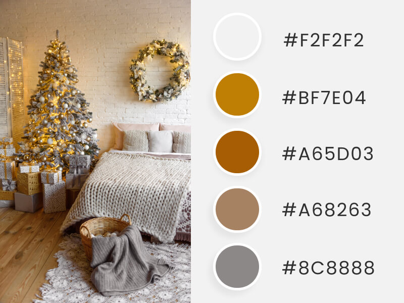 Palettes de couleurs d'été - une chambre de Noël lumineuse