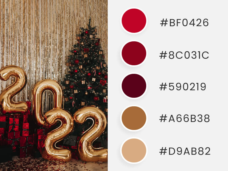 Palettes de couleurs d'hiver - une décoration de Noël élégante pour les intérieurs