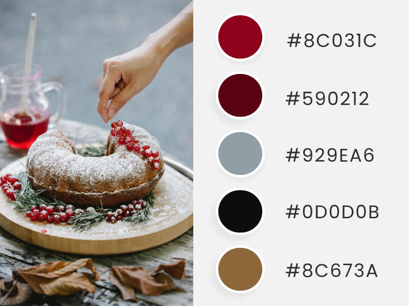 Palettes de couleurs d'hiver - un délicieux dessert pour Noël