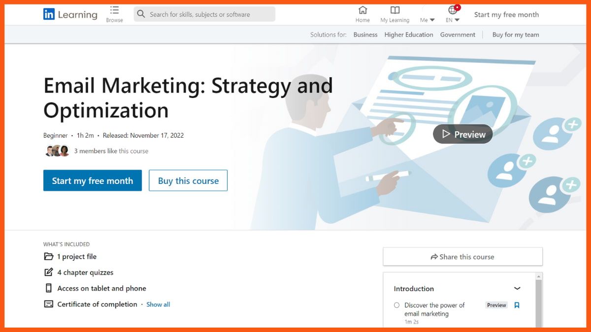 Marketing par e-mail de LinkedIn Learning : stratégie et optimisation