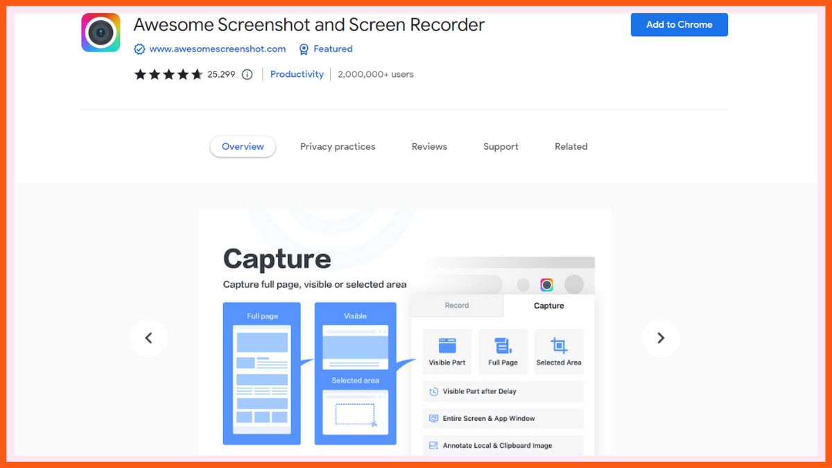 Awesome Screenshot and Screen Recorder - 平面设计师的最佳 Chrome 扩展