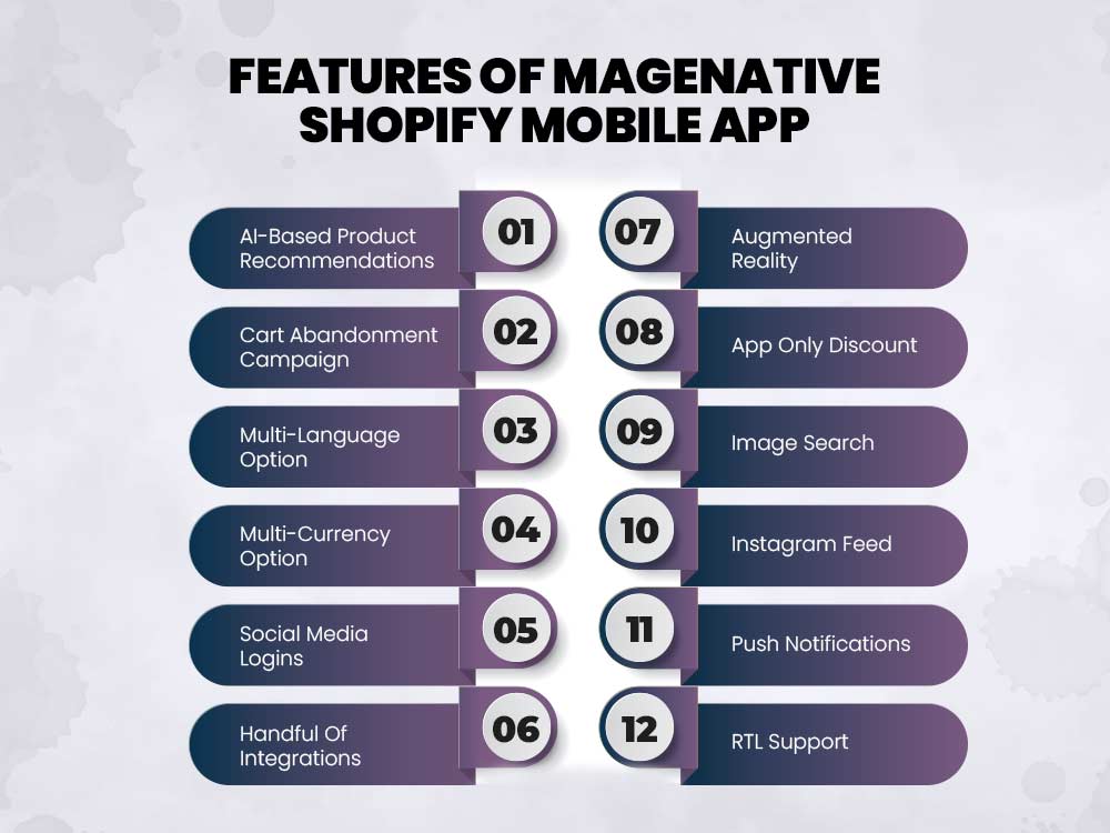 Magenative mobile app features