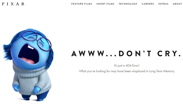 صفحة Pixar 404