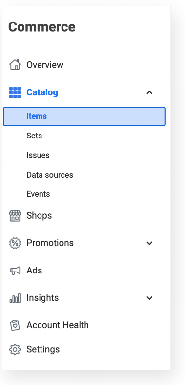 Guía de configuración y prácticas recomendadas del catálogo de productos de Facebook - Gerente de comercio