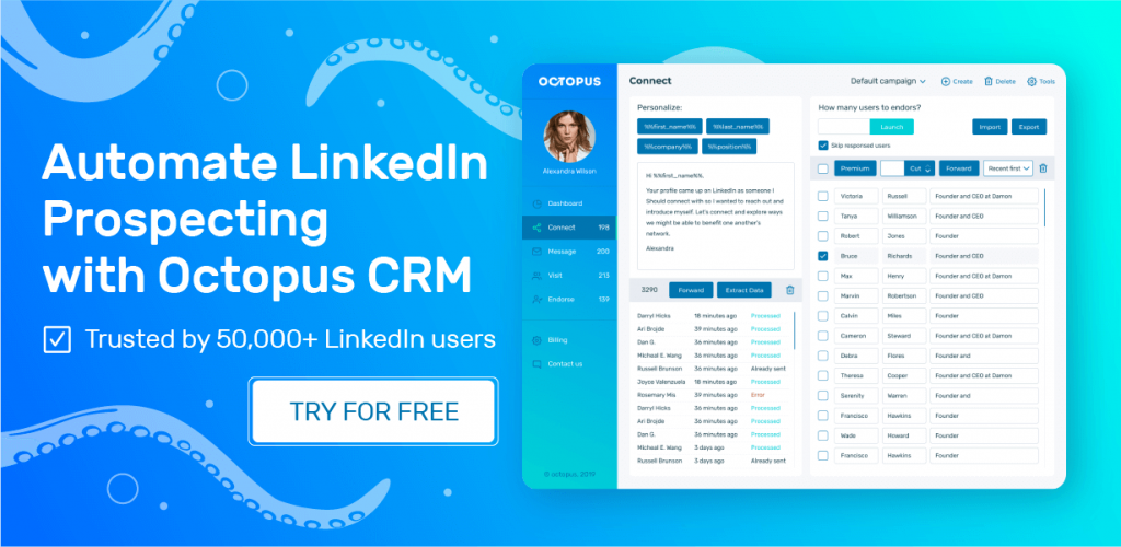 使用 Octopus CRM 自動化 LinkedIn 勘探