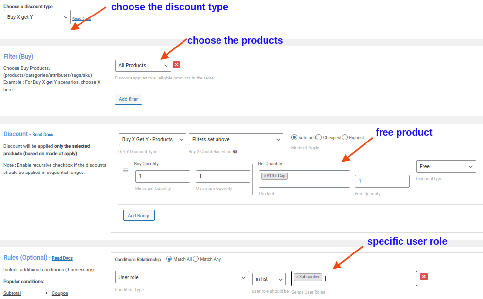 Belirli kullanıcılar için X Satın Alın Y Alın