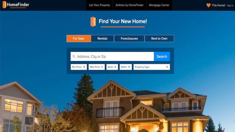 Homefinder-Homepage