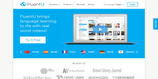 Fluentu- Language Immersion Online-Learn-English-Language-with-Videos-600x300