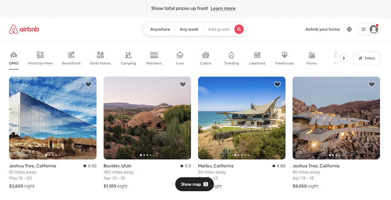 AirBnB-Homepage