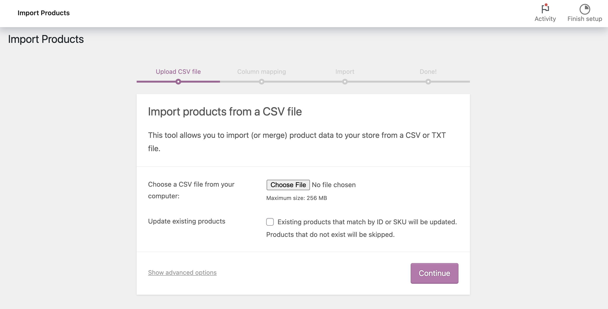 convertiți shopify csv în woocommerce