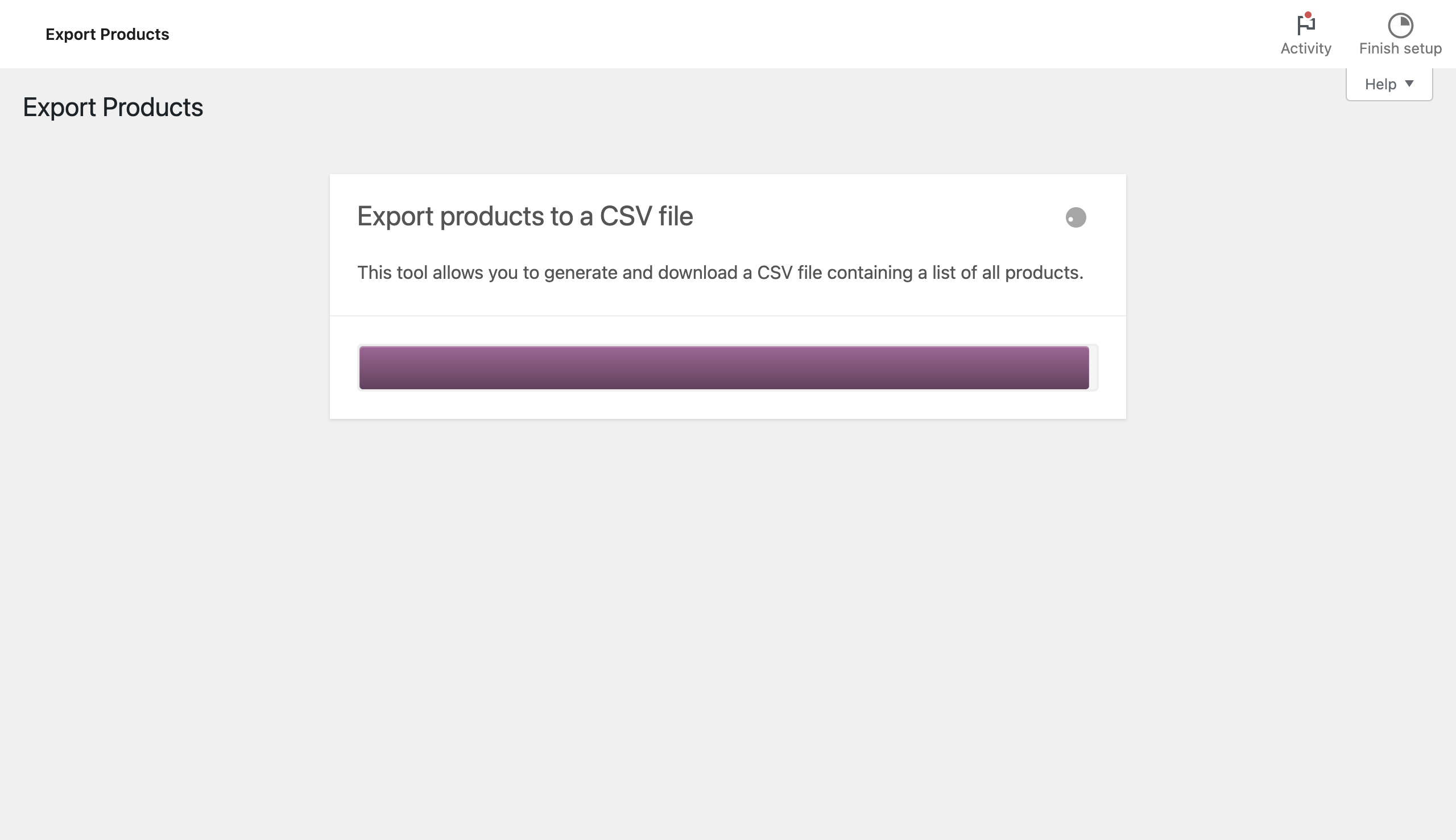 exportar produtos para um arquivo csv