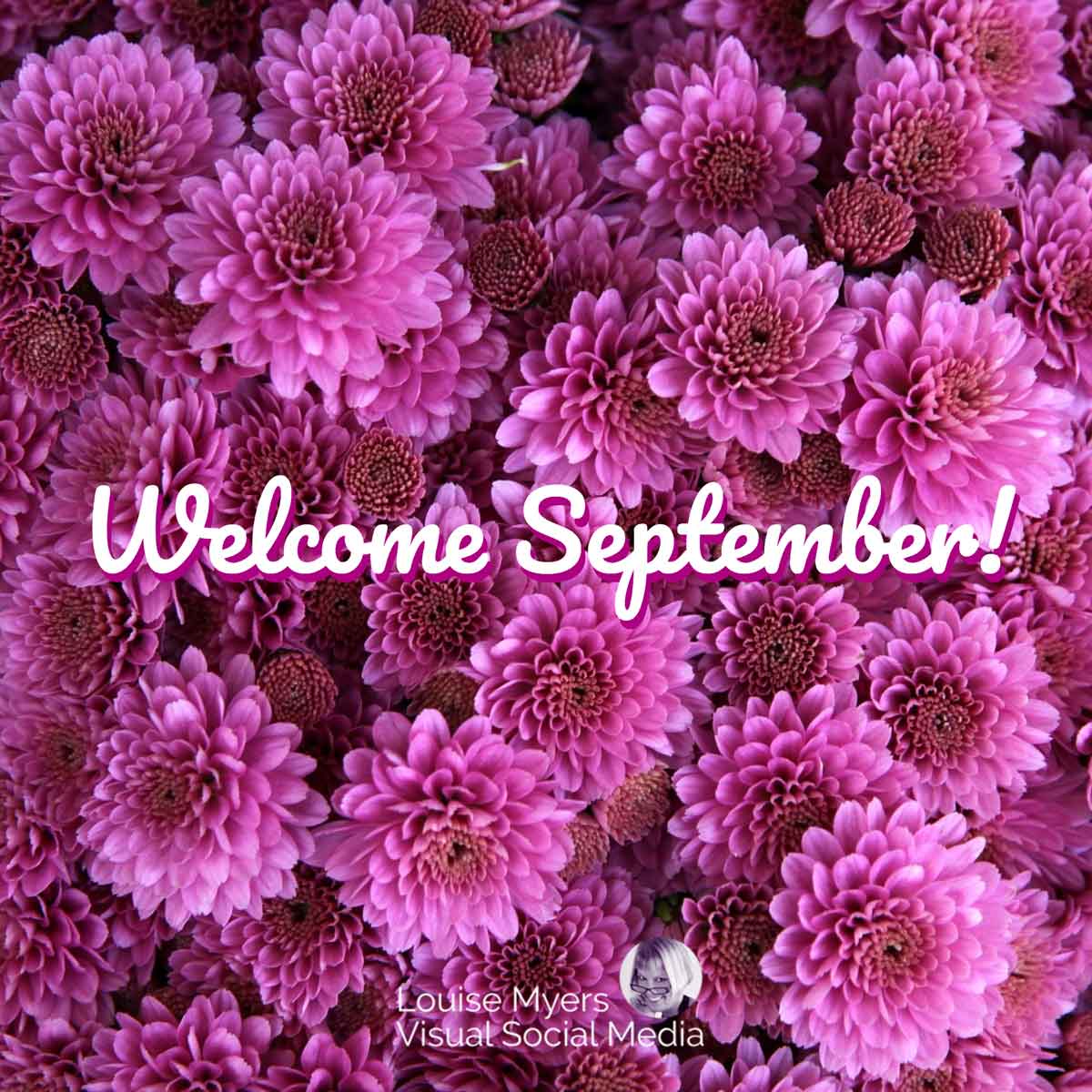 mamme viola con scritto Welcome September.