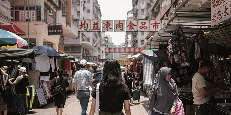 Apliu Street Market a Sham Shui Po, Hong Kong