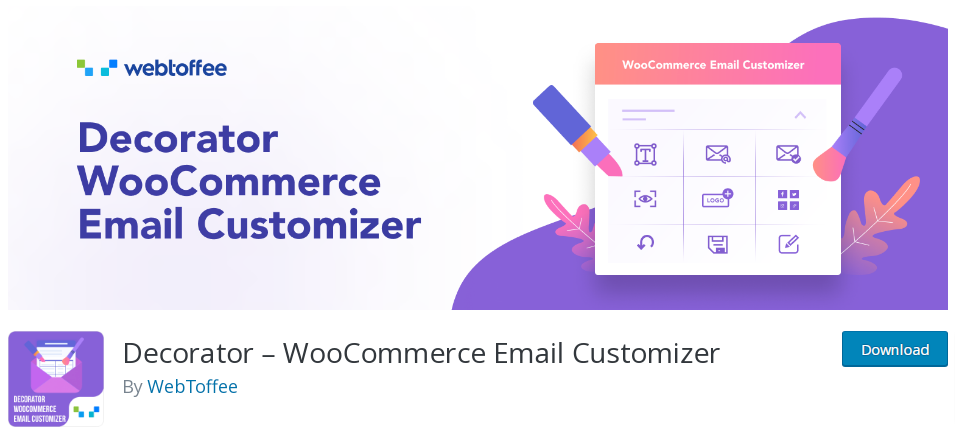 Deocrator woocommerce 電子郵件定制器