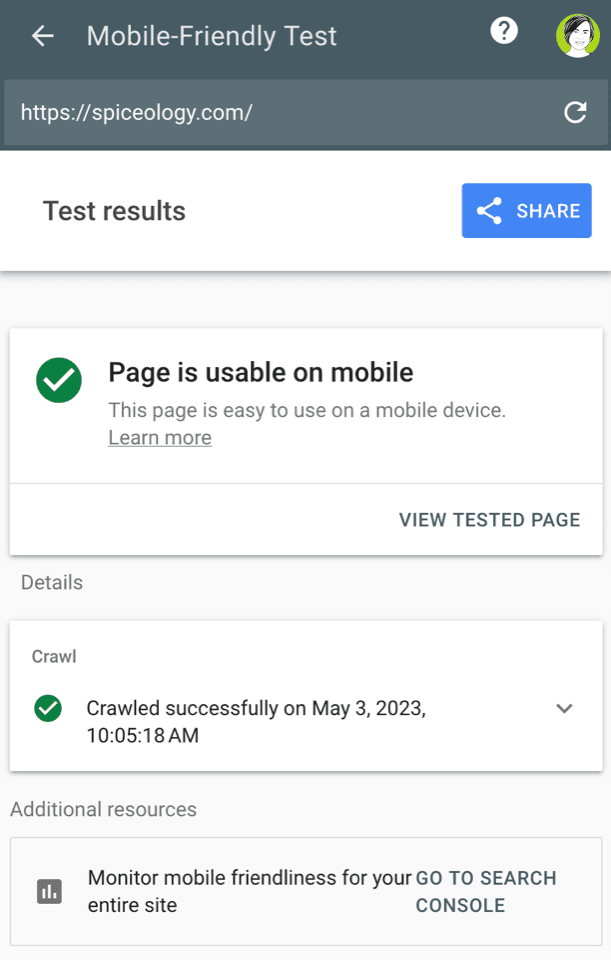 Przeprowadzony przez Google test dostosowania do urządzeń mobilnych pokazuje, jak Twoja witryna radzi sobie na urządzeniach mobilnych