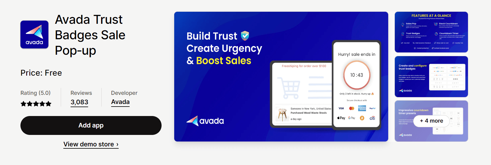 تطبيق Avada Trust Badge