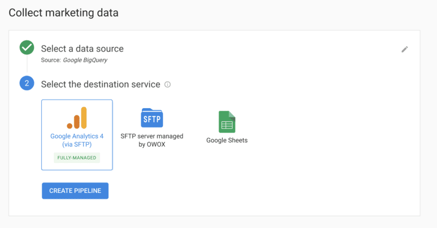 Siapkan Google BigQuery → pipeline Google Analytics 4