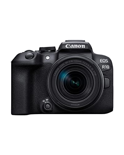 Canon EOS R10 RF-S18-150mm F3.5-6.3 is STM Lens Kit, Mirrorless Vlogging Camera, 24.2 MP, 4K Video, DIGIC X Image Processor, Disparo de alta velocidad, Seguimiento de sujeto, Compacto, para creadores de contenido