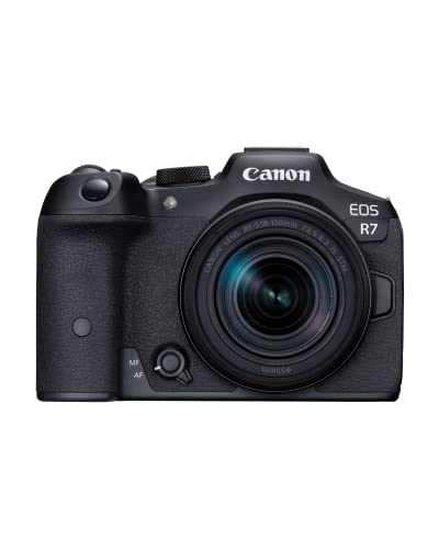 Canon EOS R7 RF-S18-150mm F3.5-6.3 is STM Lens Kit, Mirrorless Vlogging Camera, Calidad de imagen de 32.5 MP, Video 4K 60p, Procesador de imagen DIGIC X, Dual Pixel CMOS AF, Detección de sujetos, Creadores de contenido