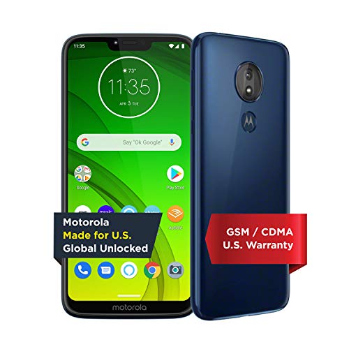 Moto G7 Power com Alexa Push-to-Talk – Desbloqueado – 32 GB – Azul marinho (garantia dos EUA) – Verizon, AT&T, T–Mobile, Sprint, Boost, Cricket e Metro