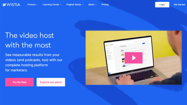 Wistia-첫 번째 비디오 마케팅 도구 호스트