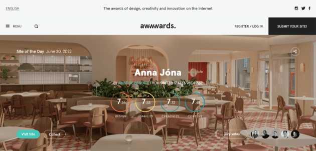 Awwwards-웹사이트-스크린샷