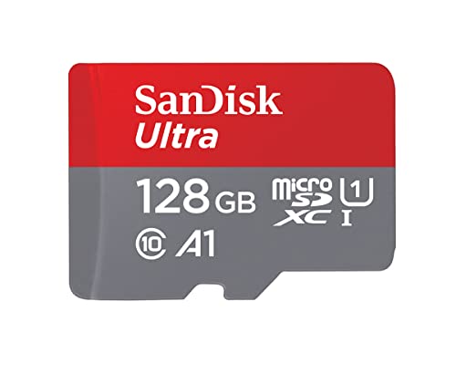 SanDisk 128GB Ultra microSDXC UHS-I 存儲卡，帶適配器 - 高達 140MB/s，C10，U1，全高清，A1，MicroSD 卡 - SDSQUAB-128G-GN6MA