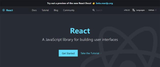 React.js フロントエンド Web 開発フレームワーク