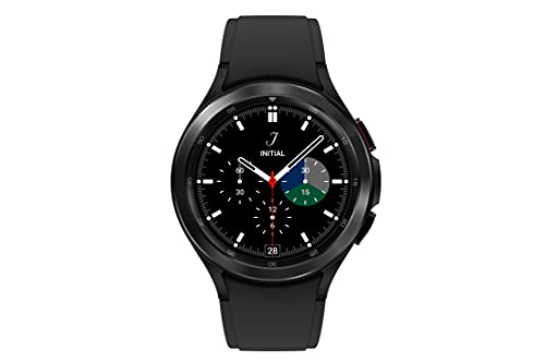 SAMSUNG Galaxy Watch 4 Classic 46 mm Smartwatch avec moniteur ECG Tracker pour la santé, la forme physique, la course, les cycles de sommeil, la détection de chute GPS et Bluetooth, version US, noir