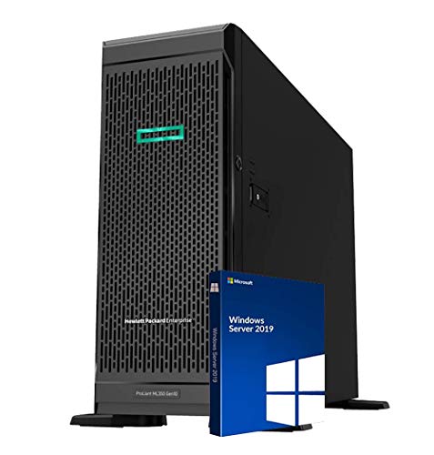 Pacchetto server tower HP ProLiant ML350 Gen10 con 2 processori Intel Xeon Silver 4210, 64 GB di DDR4, SSD aziendale da 15,36 TB, RAID, Windows Server 2019