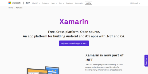 Xamarin-dotnet.microsoft.com-스크린샷