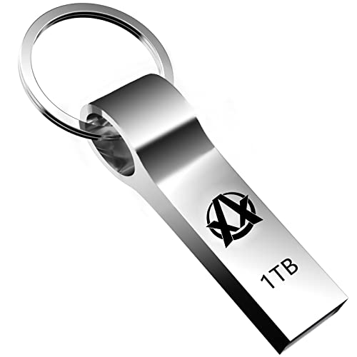 Ahinsoa USB 플래시 드라이브 1TB, 휴대용 엄지 드라이브-고속 USB 드라이브 메모리 스틱 초대형 데이터 USB 스틱 1000GB 스토리지, 키체인이 있는 방수 점프 드라이브 펜 플래시 드라이브