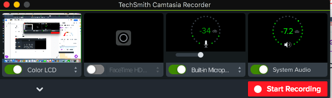 choisir sa caméra avec camtasia