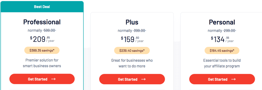 Precios del plugin AffiliatesWP