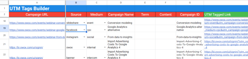 OWOX UTM Builder