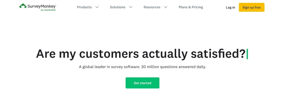 SurveyMonkey Web サイト