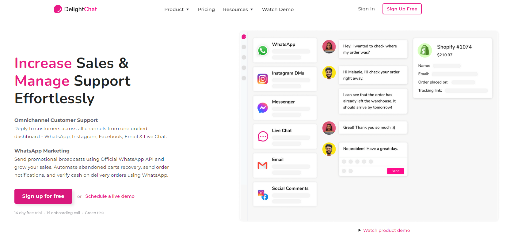 DelightChat - Meilleures applications de chat en direct pour Shopify