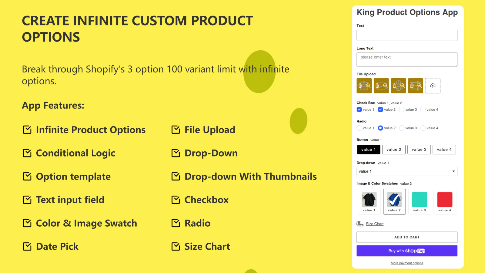 Opções e Variantes de Produtos King