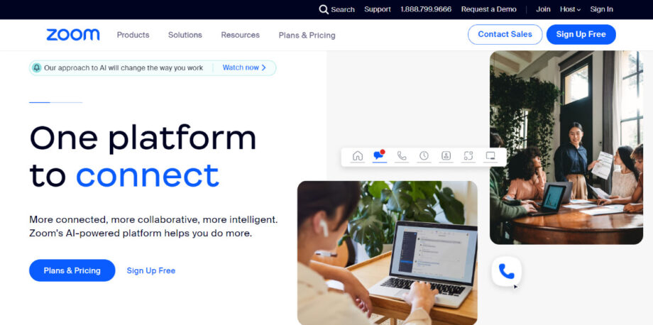 ภาพหน้าจอของ Zoom-One-platform-to-connect