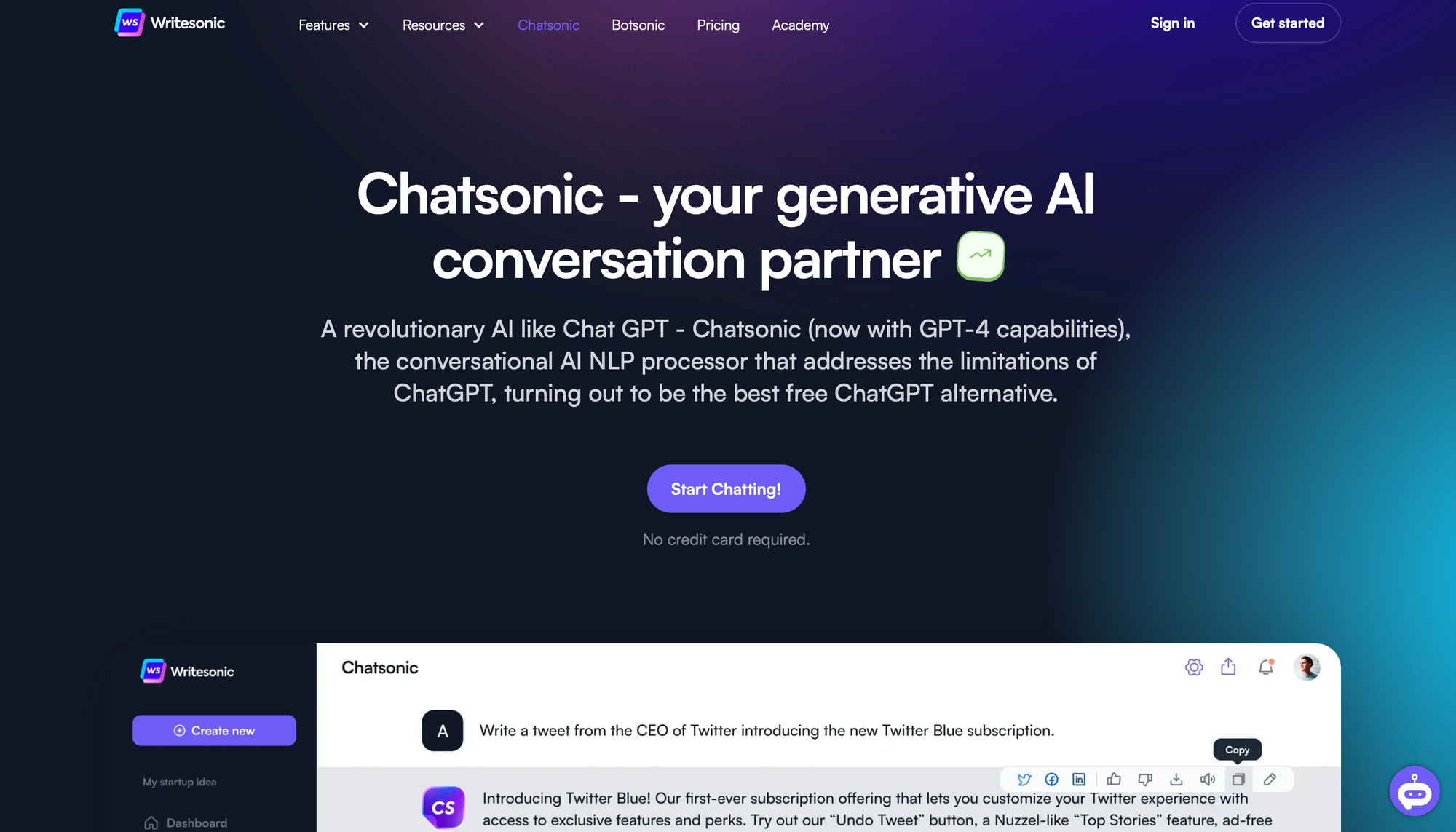 Chatsonic - เครื่องมือ B2B AI