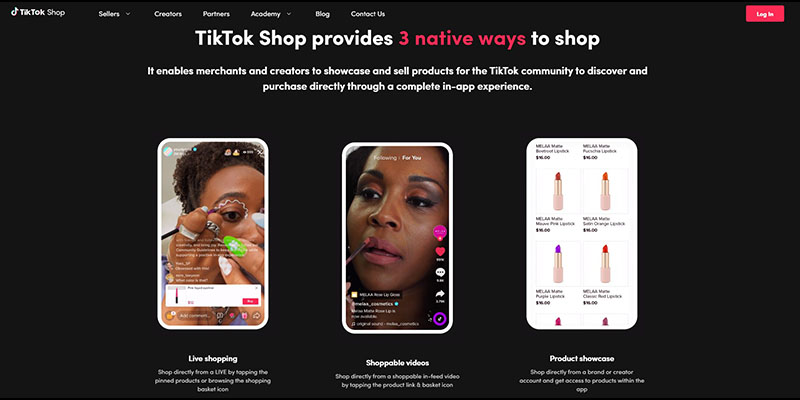 TikTok 商店主頁