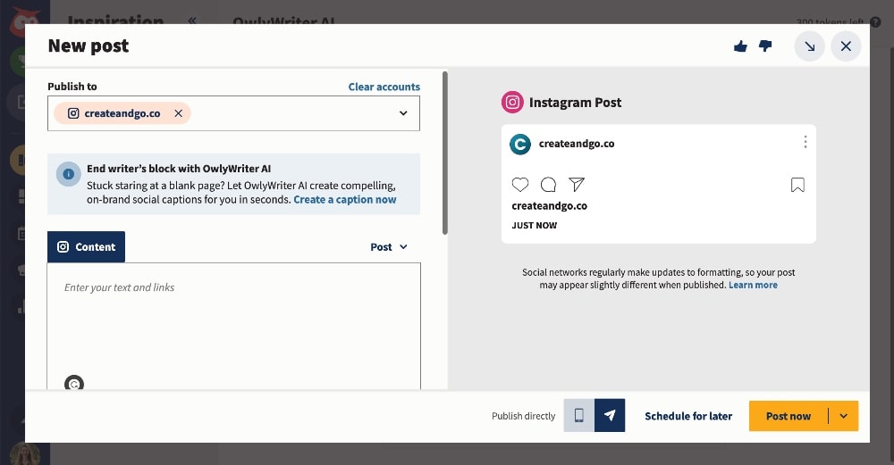 Hootsuite กำหนดภาพหน้าจอเรื่องราว Instagram